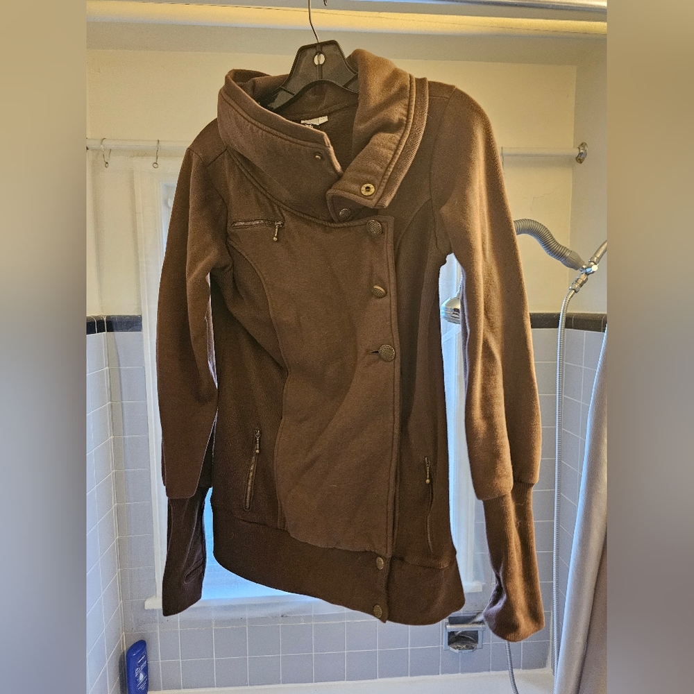 BUDDHAFUL Couture Exclusive! Bee Cowl Brown Jacket Size Med